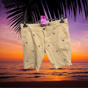 Dirty Laundry Pineapple Chino Casual Shorts Men’s Size 36 Embroidery Rare